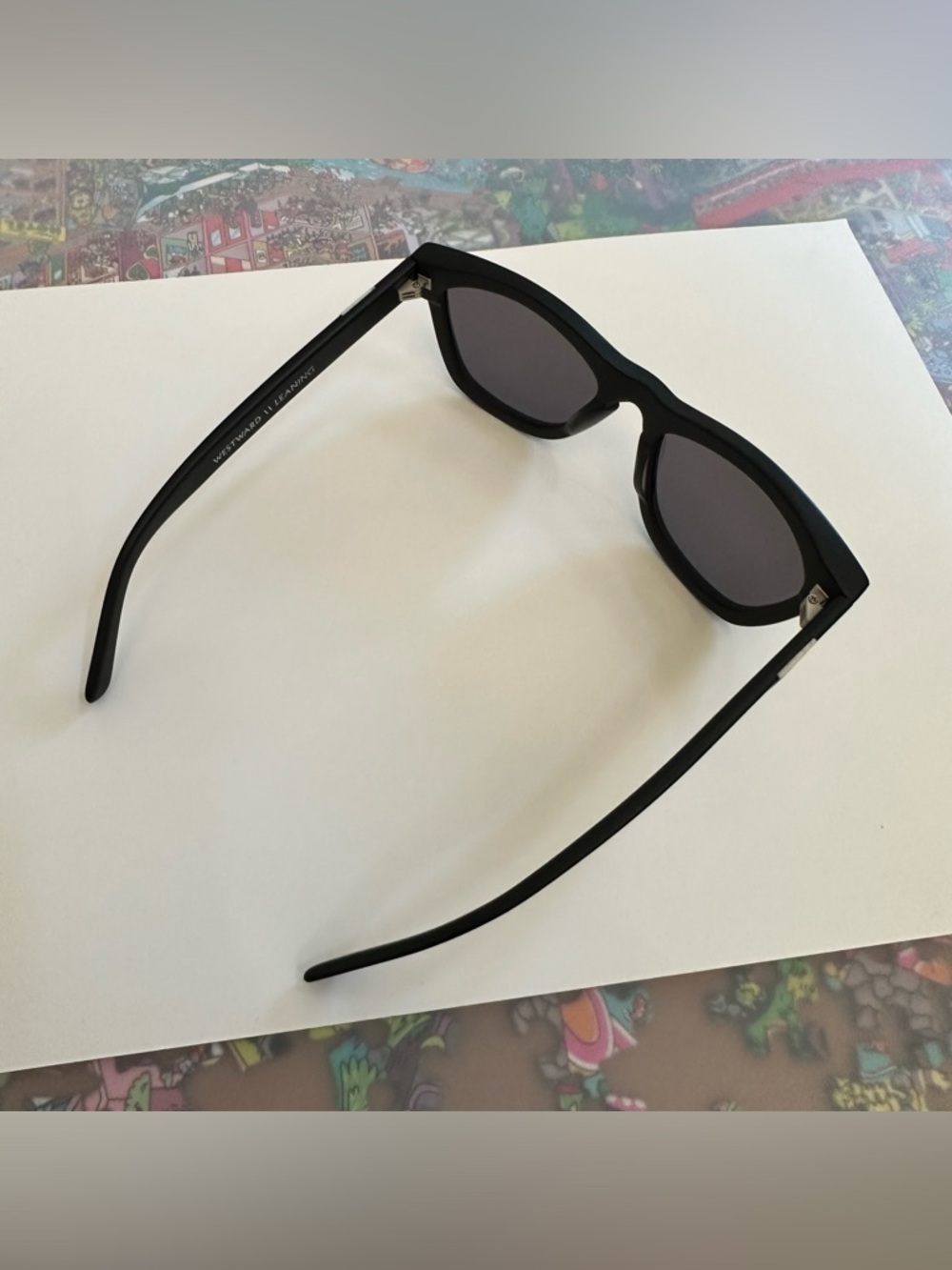 Westward Leaning Pioneer Sunglasses with Marble Detail at Temples - Picture 9 of 10
